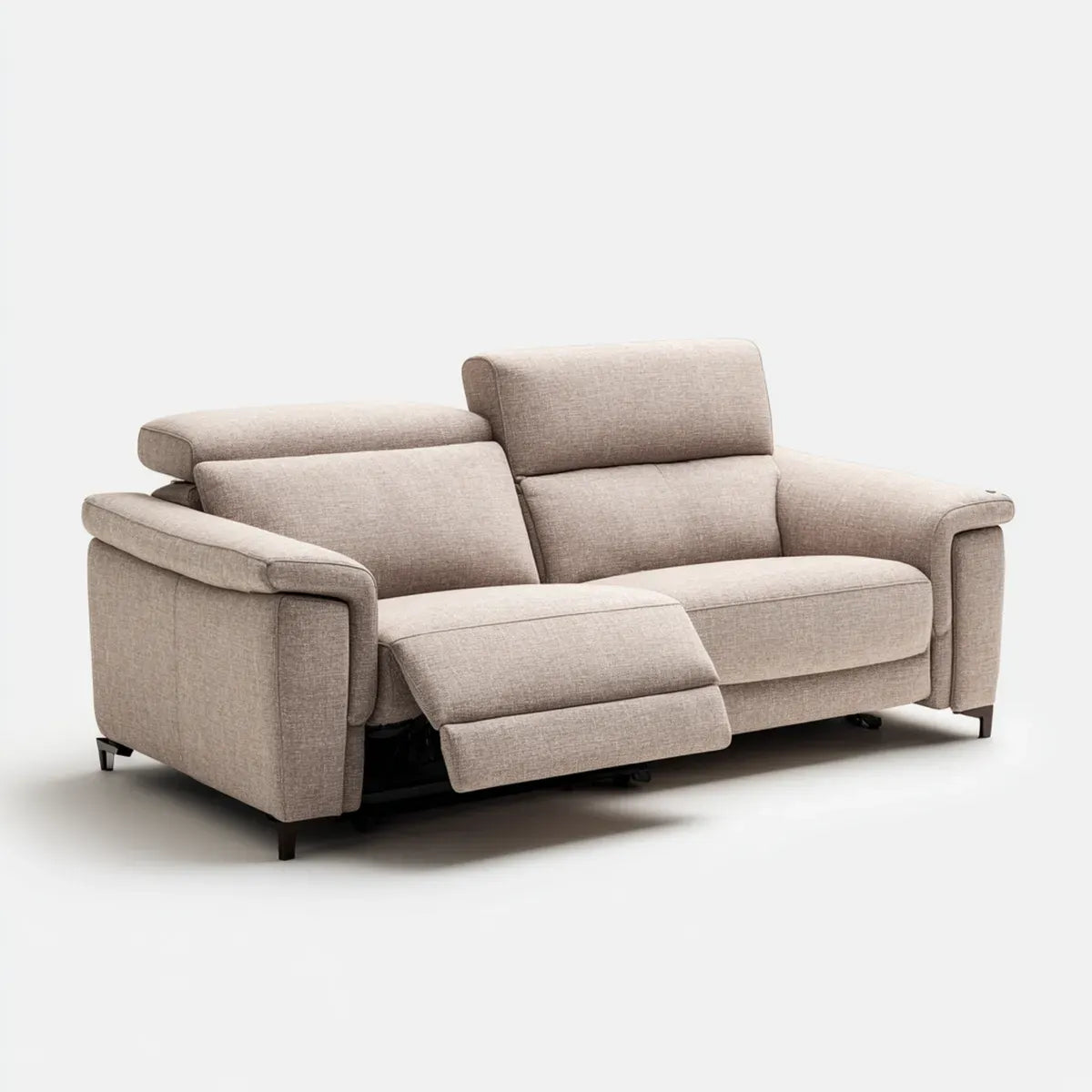 Sofa, Przesuwana kanapa 2 miejsca gołębica w poliestrze z wyjmowanym podnóżkiem 170 x 95 x 100 cm