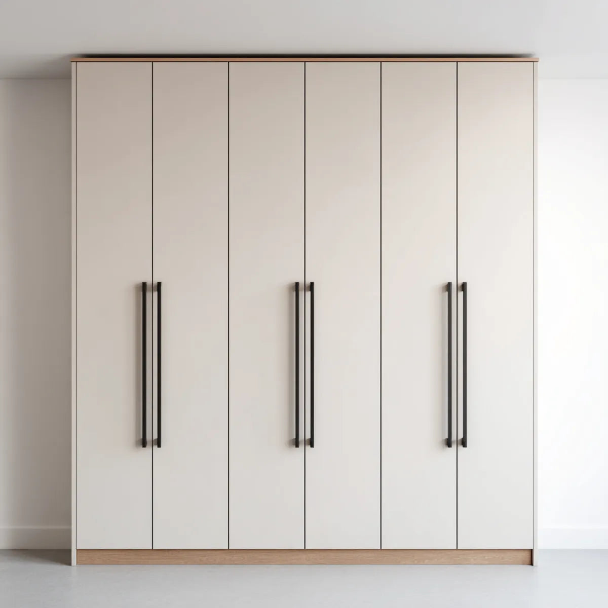 Szafa 6-drzwiowa Biała naturalna 300 x 60 x 220 cm z prostokątnej płyty wiórowej