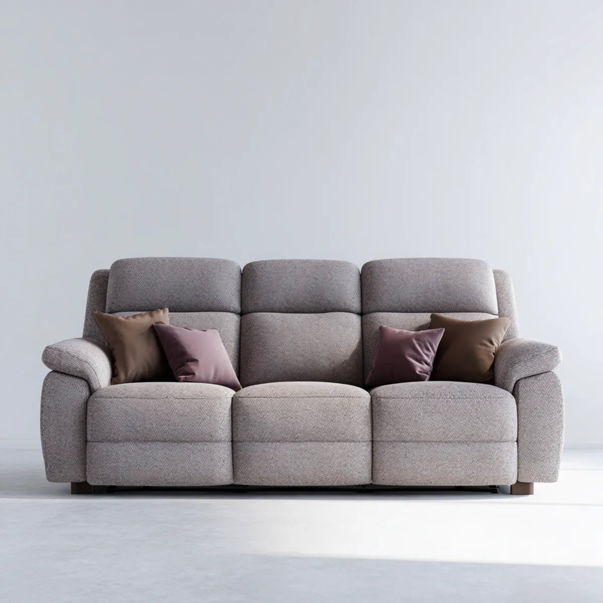 Sofa, 3 siwe siedzenie prostokątne gołębica poliestrowa 225 x 95 x 100 cm