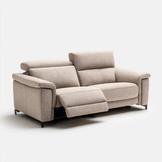 Sofa, Przesuwana kanapa 2 miejsca gołębica w poliestrze z wyjmowanym podnóżkiem 170 x 95 x 100 cm